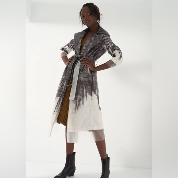 SOSKEN HAVEN - PRINTED TRANSPARENT TRENCH COAT - Picture 6 of 8